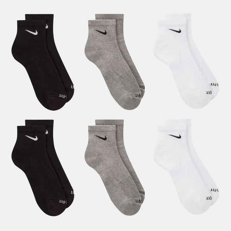 نايكي Men's Everyday Plus Cushioned Training Ankle Socks (6 Pairs)